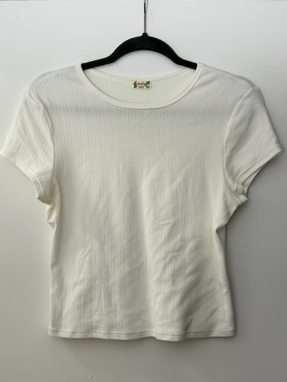 Free People Wait a Minute Baby T-Shirt in Oatmeal - Picture 7 of 9